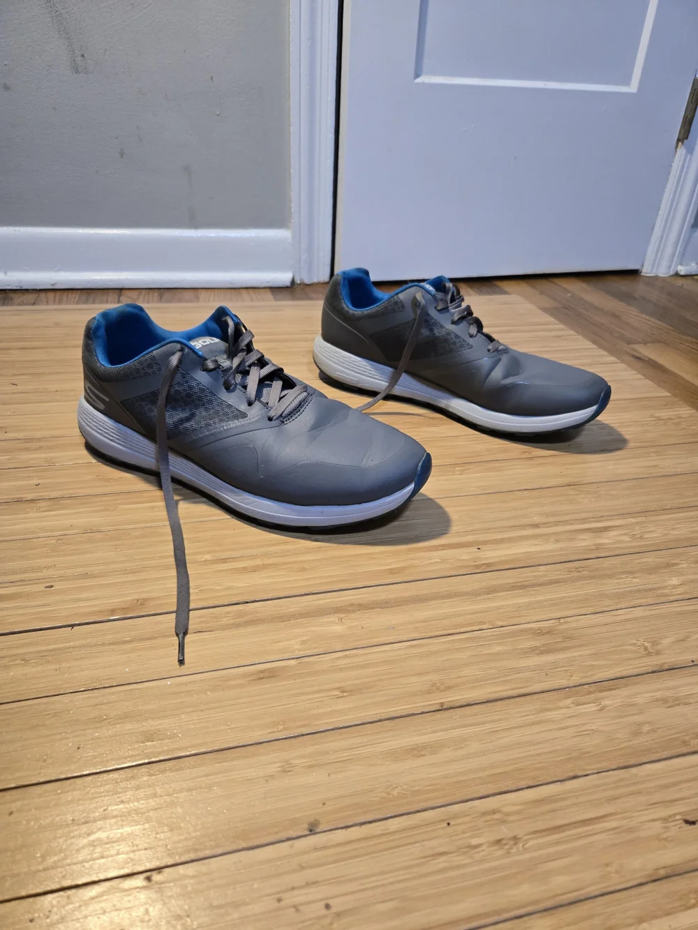 Skechers Men's Gray Sneakers with Blue Liners
